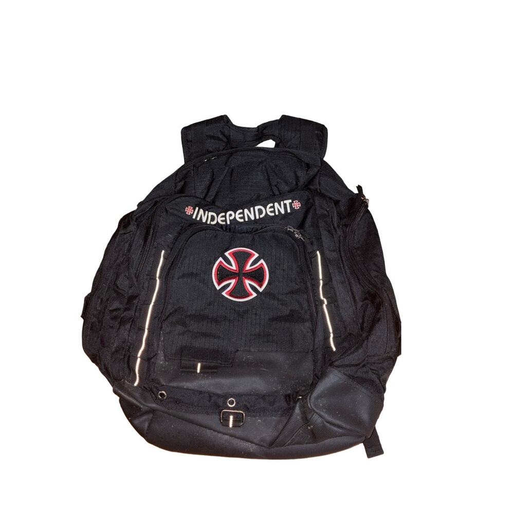 Vintage Y2K Independent Trucks Co Skateboarding Black Nylon Backpack